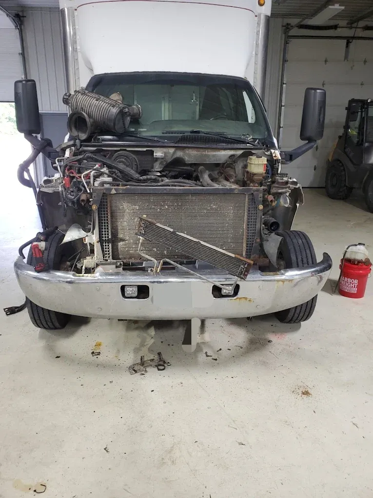Box truck in for front-end and radiator service