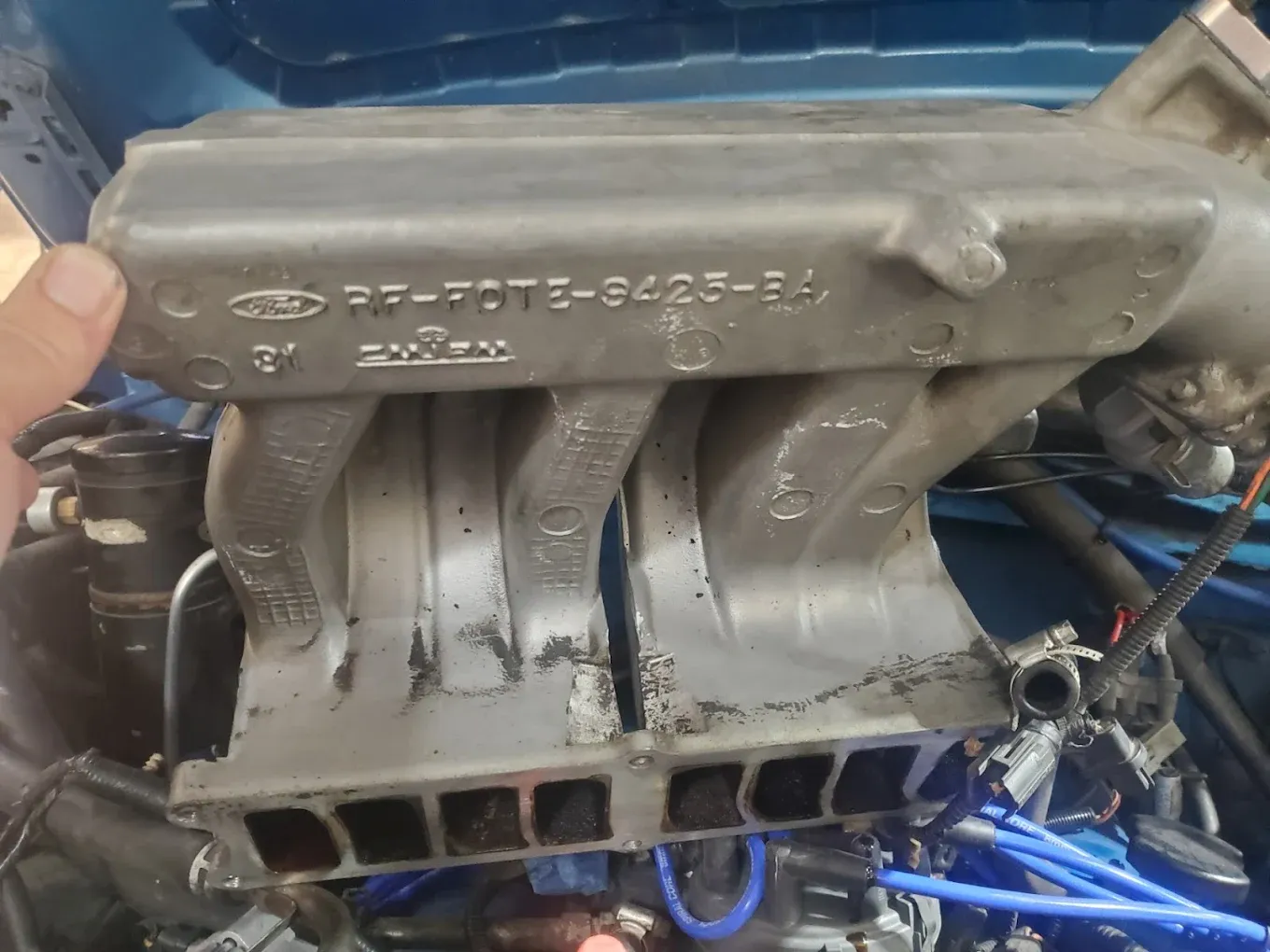 Ford intake manifold removed during engine repair