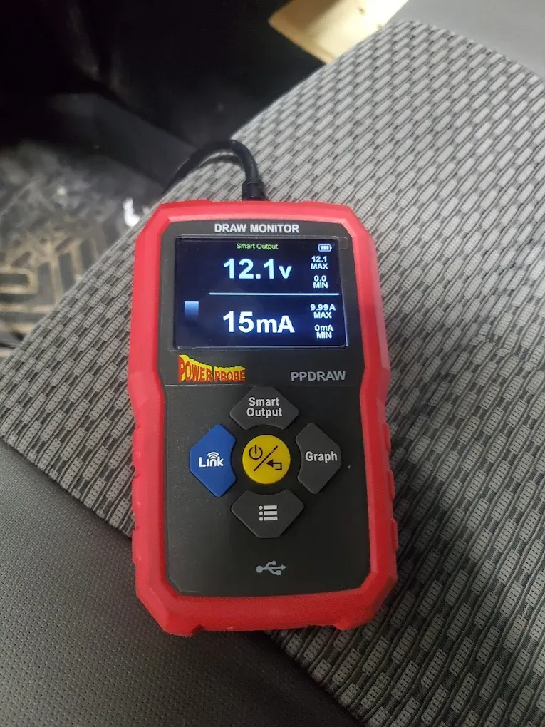 Power Probe draw monitor reading parasitic battery draw